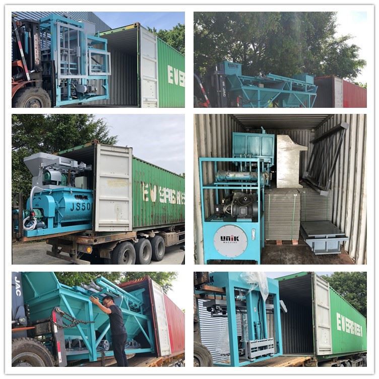 Block machine shipment